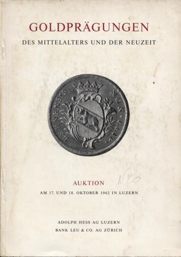HESS A. - LEU BANK. - Auktion 20. ... 