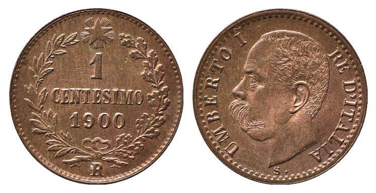 Umberto I (1878-1900). 1 centesimo ... 
