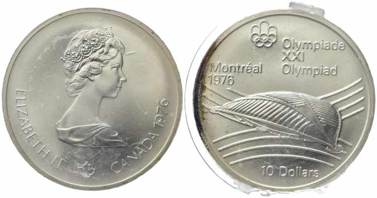 CANADA. 10 Dollari 1976 Montreal ... 