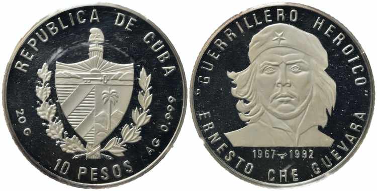 CUBA. 10 pesos 1992 Ernesto Che ... 