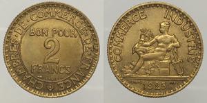 France. 2 francs 1925. bb-spl