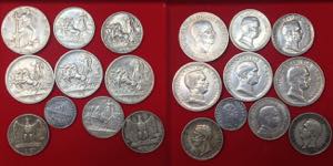 Regno dItalia - Lotto 10 monete in argento, ... 