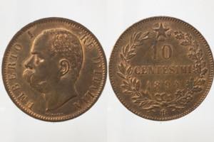 Umberto I 10 centesimi 1894 Birmingham FDC ... 