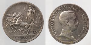 Vittorio Emanuele III 2 lire 1917 non comune ... 