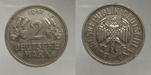 Germany. 2 mark 1951 J