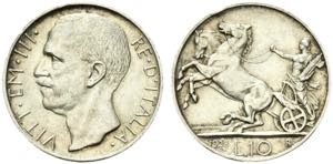 Vittorio Emanuele III. 10 lire 1928 * un ... 