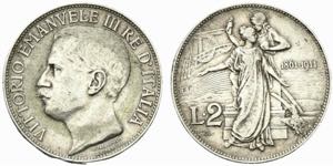 Vittorio Emanuele III. 2 lire 1911 ... 