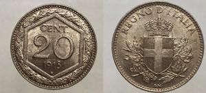 Vittorio Emanuele III. 20 centesimi 1918  ... 