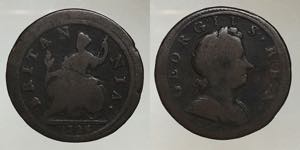 Great Britain. George I. 1/2 penny 1724. ... 