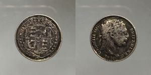 Great Britain. George III. 6 pence 1820. Ag. ... 