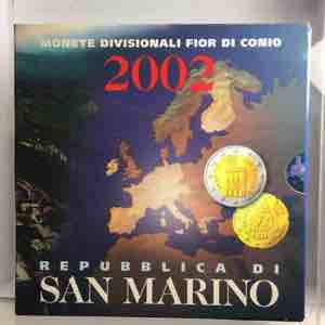 San Marino. Divisionale FDC euro 2002  8 ... 