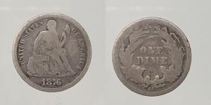 United States, Liberty seated one Dime 1876 ... 
