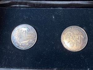 CUBA. Lotto di 2 monete da 5 Pesos 1985 FAO ... 