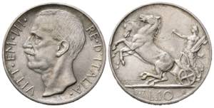 Vittorio Emanuele III (1900-1943). 10 lire ... 