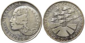 REPUBBLICA ITALIANA (1946-2001) 500 Lire ... 