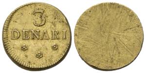 Peso monetale. GENOVA. 3 denari. AE (3,68 ... 