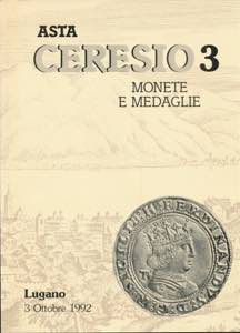 CERESIO - Lugano Asta 3 Ottobre 1992. ... 