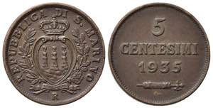 SAN MARINO. Vecchia monetazione (1864-1938) ... 