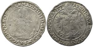 AUSTRIA. Maximilian II. Tallero 1573. FALSO ... 