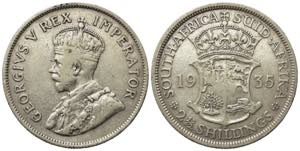 SUDAFRICA. Giorgio V. 2 1/2 Shillings 1935. ... 