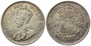 SUDAFRICA. Giorgio V. 2 1/2 Shillings 1936. ... 