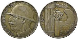 Vittorio Emanuele III (1900-1943). 20 lire ... 
