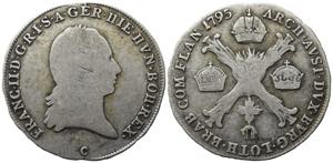 AUSTRIA. Franz II. 1/4 Kronenthaler 1795 C ... 
