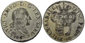 Vttorio Amedeo III (1773-1796). 10 soldi ... 