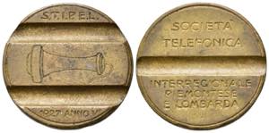 Gettone STIPEL 1927. Società Telefonica ... 