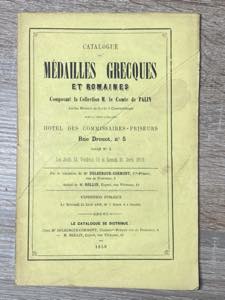 Catalogue des Medailles Grecques et Romaines ... 