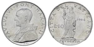 Vaticano. Paolo VI (1963-1978). 10 lire ... 