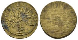 Pesi monetali. Doppia di Roma (5,48 g). BB