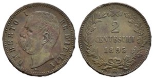 Regno dItalia. Umberto I. 2 centesimi 1895. ... 