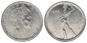 Repubblica Italiana. 50 lire 1963 Vulcano. ... 
