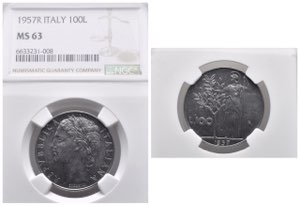 REPUBBLICA ITALIANA. 100 lire 1957 ... 