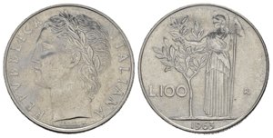 Repubblica Italiana. 100 lire 1963 ... 