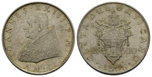 VATICANO. Giovanni XXIII. 500 lire 1960 anno ... 