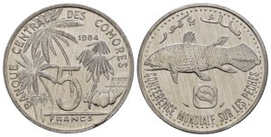 COMORE. 5 Francs 1984. FDC