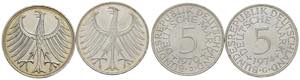 GERMANIA. Lotto di 2 monete da 5 Mark 1974 G ... 