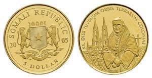 SOMALIA. 5 Dollari 2008 Giovanni Paolo II. ... 