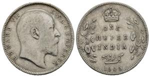 INDIA BRITANNICA. Edoardo VII. 1 Rupia 1905. ... 