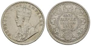 INDIA BRITANNICA. Giorgio V. 1 Rupia 1913. ... 