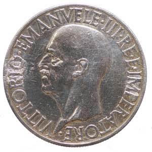 Vittorio Emanuele III. 20 lire 1936 AG. ... 