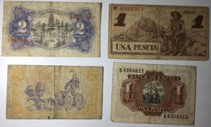 Spagna. Lotto banconote guerra civile