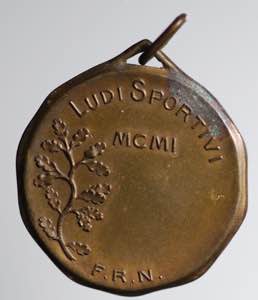 Ludi Sportivi. Medaglia 1901. AE gr. 5,85 mm ... 