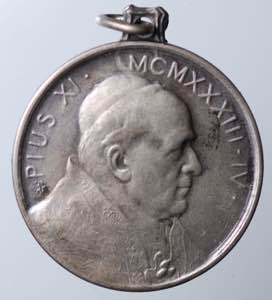Papali. Pio XI medaglia giubileo della ... 