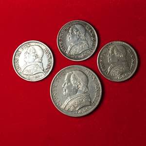 Stato Pontificio. Pio IX. Lotto di 4 monete ... 