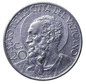 Vaticano. Pio XII. 20 centesimi 1940 FDC