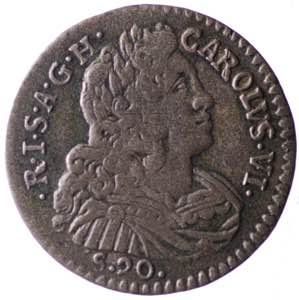 Mantova. Carlo VI dAsburgo. 1 lira 1735 ... 