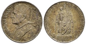 VATICANO. Pio XI (1929-1938) 10 lire 1932. ... 